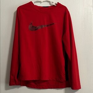 Nike Kids Red Long Sleeve Tee